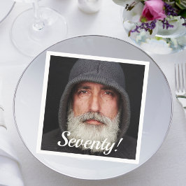 Guardanapo De Papel 70 foto de aniversário 700 cara script