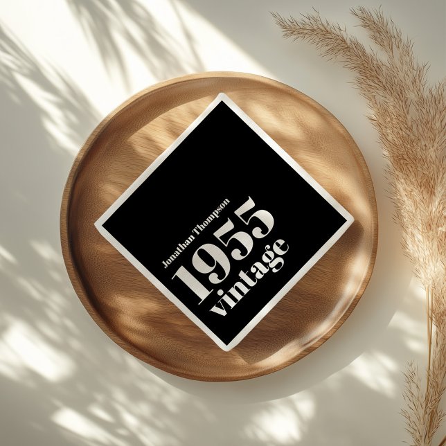 Guardanapo De Papel 70 preta do nome de 1955 (Criador carregado)