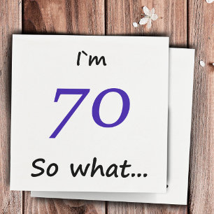 Guardanapo De Papel 70th Birthday Funny Motivational I`m 70 so what