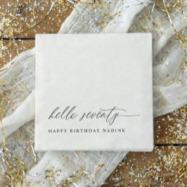 Guardanapo De Papel 70th Birthday Party Hello 70 Modern Milestone