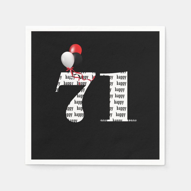 Guardanapo De Papel 71 Balões de Festa de aniversário (Frente)