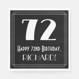Guardanapo De Papel 72º Aniversário ~ Arte Deco Inspirou "72", Nome