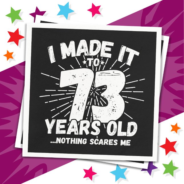 Guardanapo De Papel 73 Anos Sarcástico Meme Engraçado 73º Aniversário (Criador carregado)