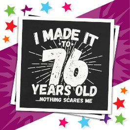 Guardanapo De Papel 76 anos Sarcástico Meme Engraçado 76 anos aniversá