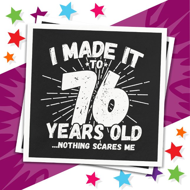 Guardanapo De Papel 76 anos Sarcástico Meme Engraçado 76 anos aniversá (Criador carregado)