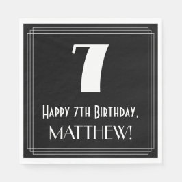 Guardanapo De Papel 7 Aniversário ~ Arte Deco Inspirou "7"