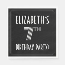 7 Festa de aniversário: Estilo de Deco de Arte + N