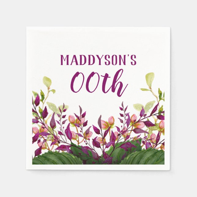 Guardanapo De Papel 80 91rua 92º 95º 98º 99º 90 Floral feminino (Frente)