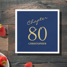 80 Birthday Blue Dourado Capítulo 80