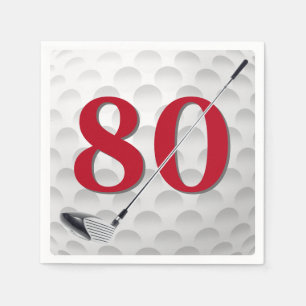 Guardanapo De Papel 80 Birthday Golf Club Napkins