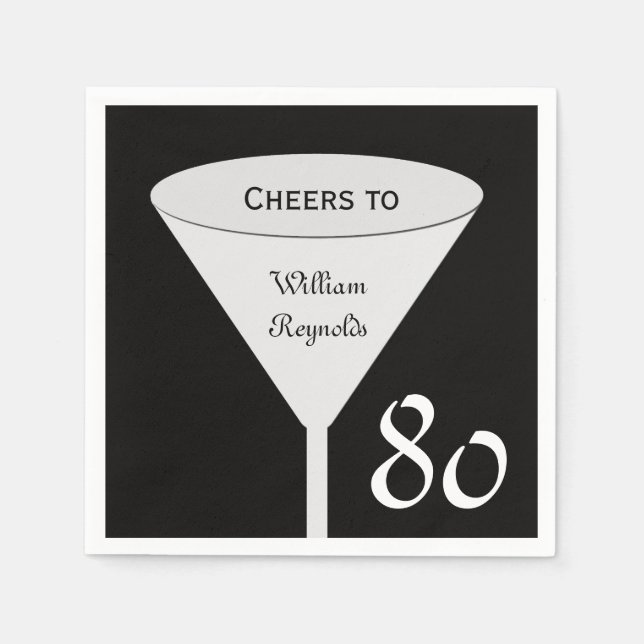 Guardanapo De Papel 80 Festa de aniversário de Napkins (Frente)