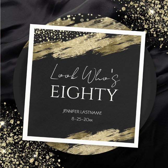 Guardanapo De Papel 80 Festa de aniversário Dourado Olho que é (Criador carregado)