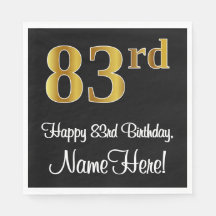 83º Aniversário ~ Legant Luxurious Faux Dourado Lo