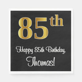 Guardanapo De Papel 85º aniversário ~ Legant Luxurious Faux Dourado Lo