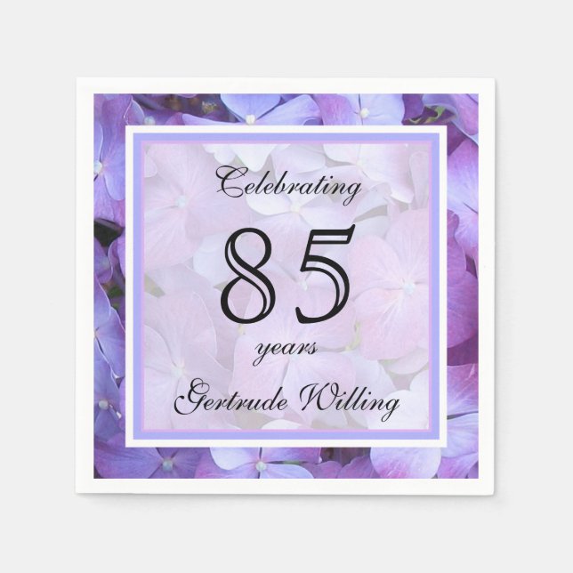 Guardanapo De Papel 85º Papel de Festa de aniversário Nápoles (Frente)