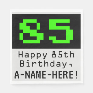 Guardanapo De Papel 85.º aniversário - Estilo Nerdy / Geeky "85" & N