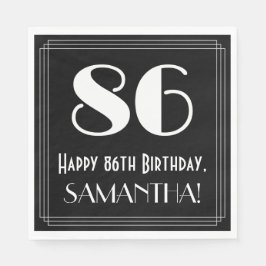 Guardanapo De Papel 86º aniversário ~ Arte Deco Inspirou "86", Nome
