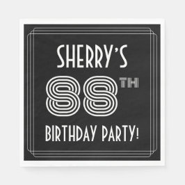 Guardanapo De Papel 88.a Festa de aniversário: Estilo de Deco de Arte