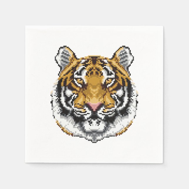 Guardanapo De Papel 8 Bits Tigre (Frente)