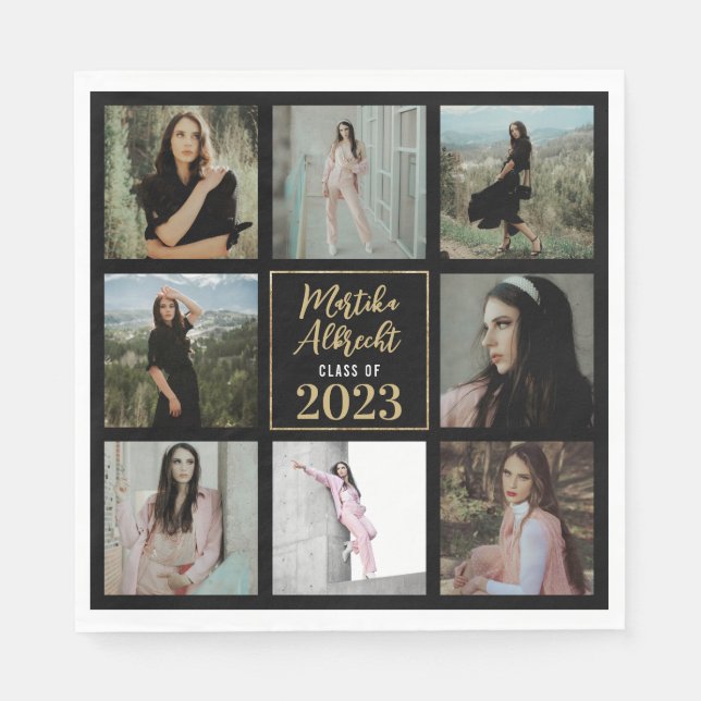 Guardanapo De Papel 8 Foto | Graduação Ano de Nápoles (Frente)