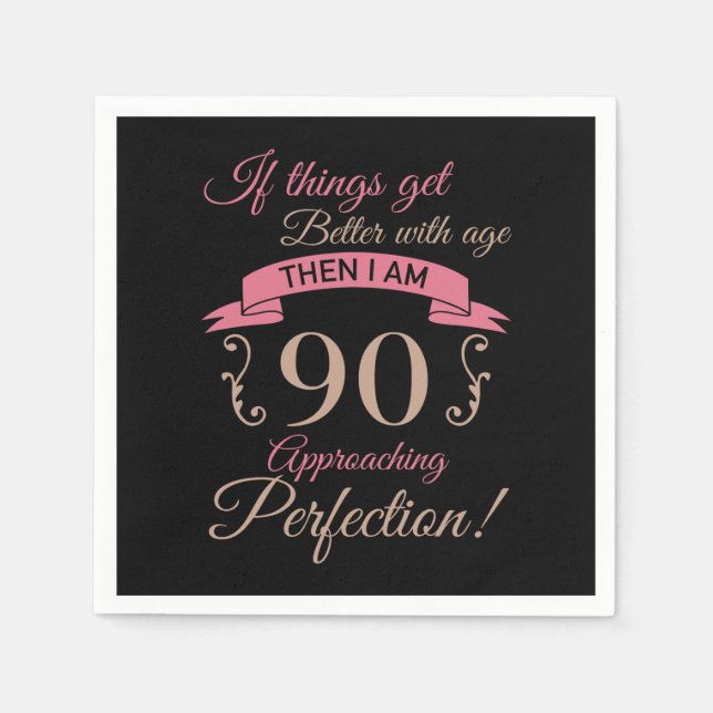 Guardanapo De Papel 90 Aniversário Melhor Com Idade (Frente)