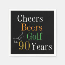 90 Birthday Cheers Beers Golf Party