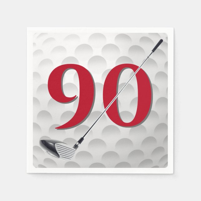 Guardanapo De Papel 90 Birthday Golf Club Napkins (Frente)