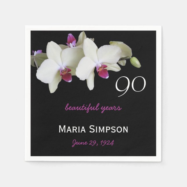 Guardanapo De Papel 90 Festa de aniversário de Napkins (Frente)