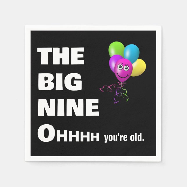 Guardanapo De Papel 90 Festa de aniversário Obtendo Humor Antigo (Frente)