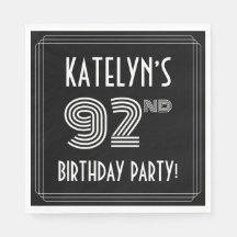 92.a Festa de aniversário: Estilo de Deco da Arte 