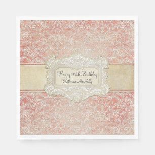 Guardanapo De Papel 95.a Festa de aniversário Vintage França Lace Rege