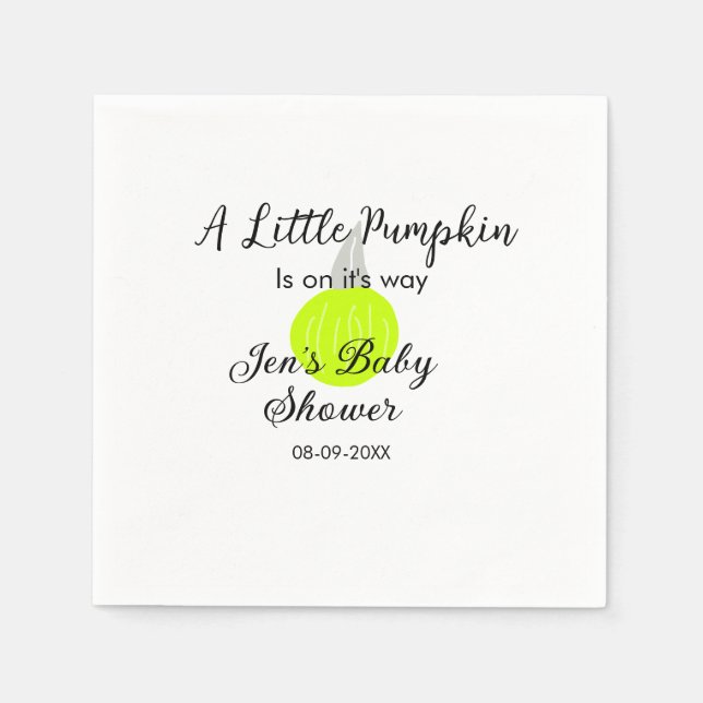 Guardanapo De Papel A abóbora de neon verde está a caminho (Frente)