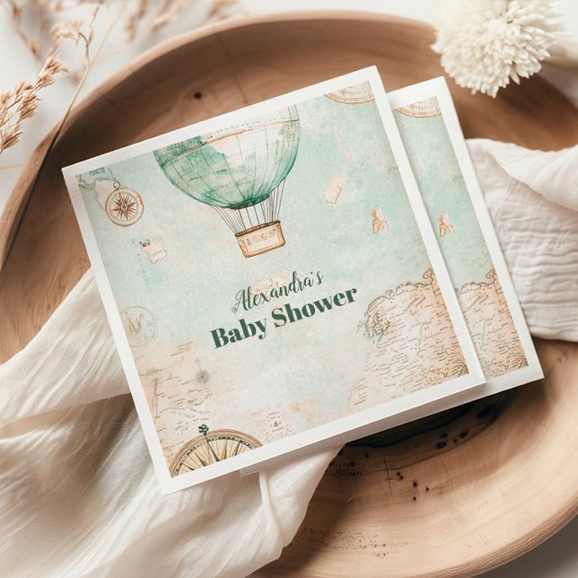 Guardanapo De Papel A Aventura Aguarda Chá de fraldas Neutro de Gênero (Criador carregado)