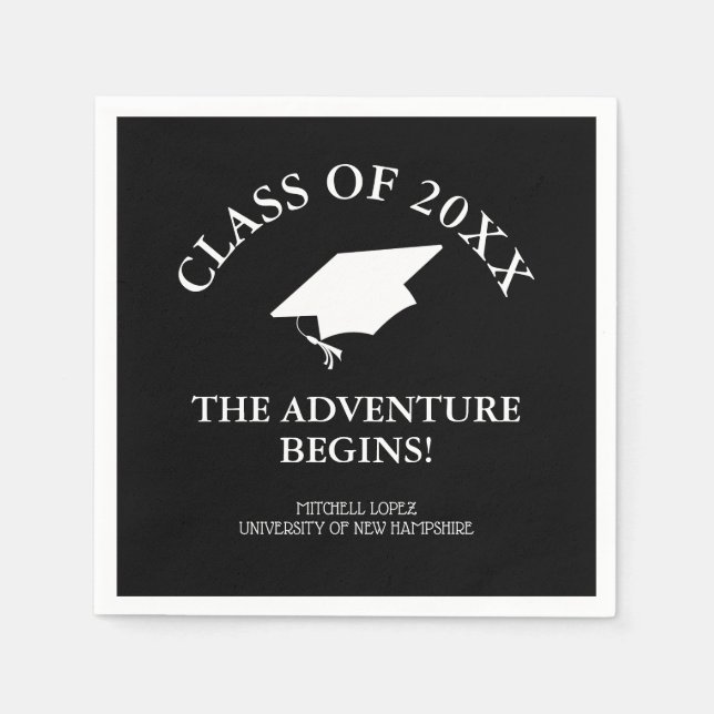 Guardanapo De Papel A Aventura Começa A Graduação (Frente)