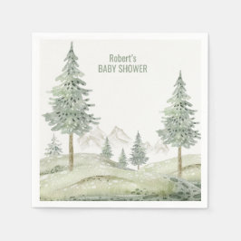 Guardanapo De Papel A aventura da floresta inicia o chá de fraldas