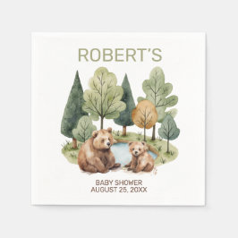 Guardanapo De Papel A aventura da mamã aguarda chá de fraldas