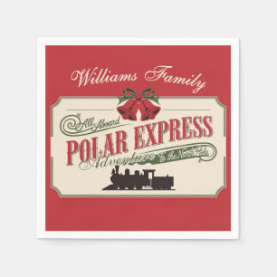 Guardanapo De Papel A Aventura Polar Express Dos Comboios Acredita No