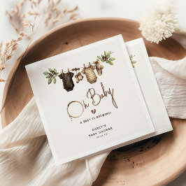 Guardanapo De Papel A Baby is Brewing' Coffee Baby Shower