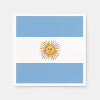 Guardanapo De Papel A bandeira da Argentina com o Sol de maio
