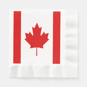Guardanapo De Papel A bandeira da folha de bordo de Canadá