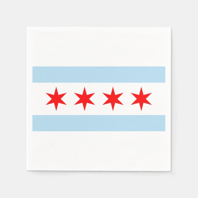 Guardanapo De Papel A bandeira de Chicago (Frente)