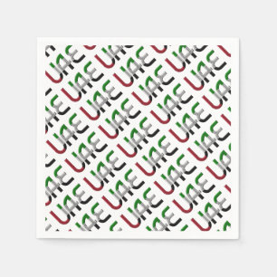 Guardanapo De Papel A bandeira dos UAE United Arab Emirates colore a
