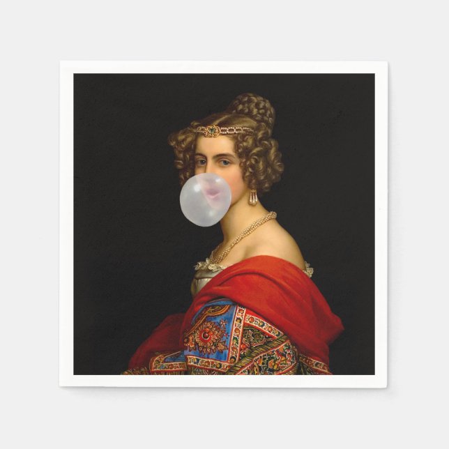 Guardanapo De Papel A Beleza Bávara e a Goma de Bolha (Frente)