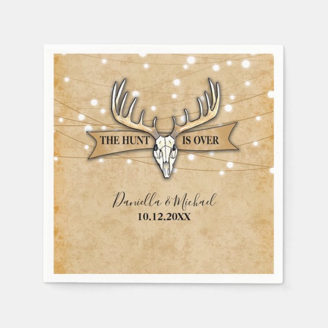 Guardanapo De Papel A Caça De Casamento Russo Acabou (Frente)