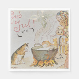 Guardanapo De Papel A charming Scandinavian winter scene  Tack Kort