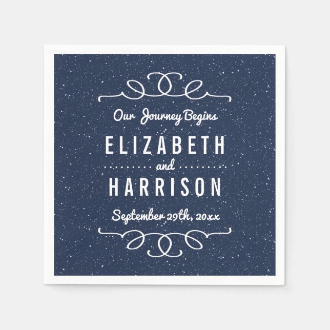 Guardanapo De Papel A Coleção de Casamentos da Noite Estrelada (Frente)