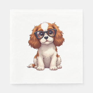Guardanapo De Papel A cute dog King Charles Spaniel COPY