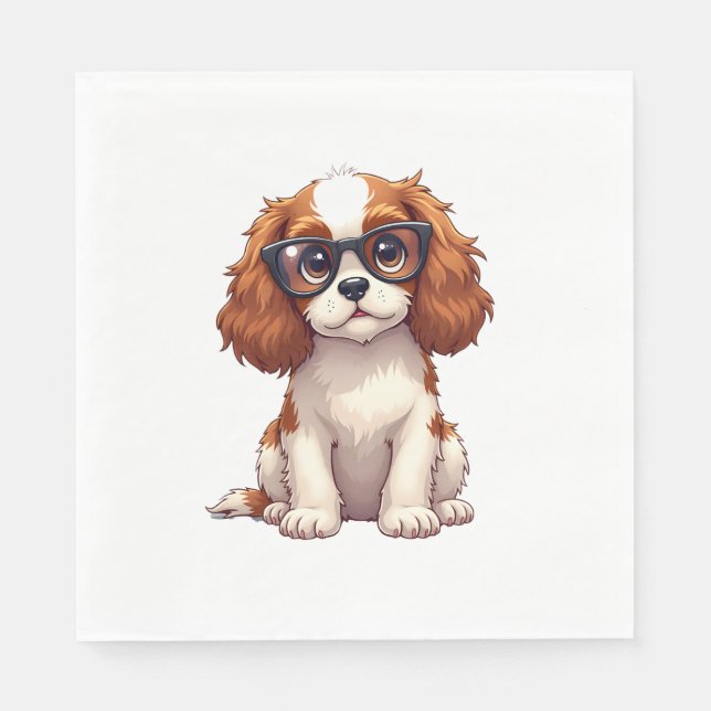 Guardanapo De Papel A cute dog King Charles Spaniel COPY (Frente)