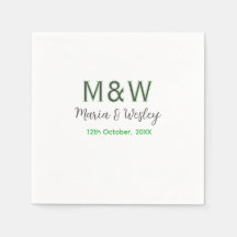 A data romântica moderna verde da cinza do monogra