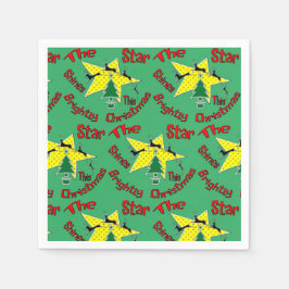Guardanapo De Papel A estrela brilha intensamente neste Natal